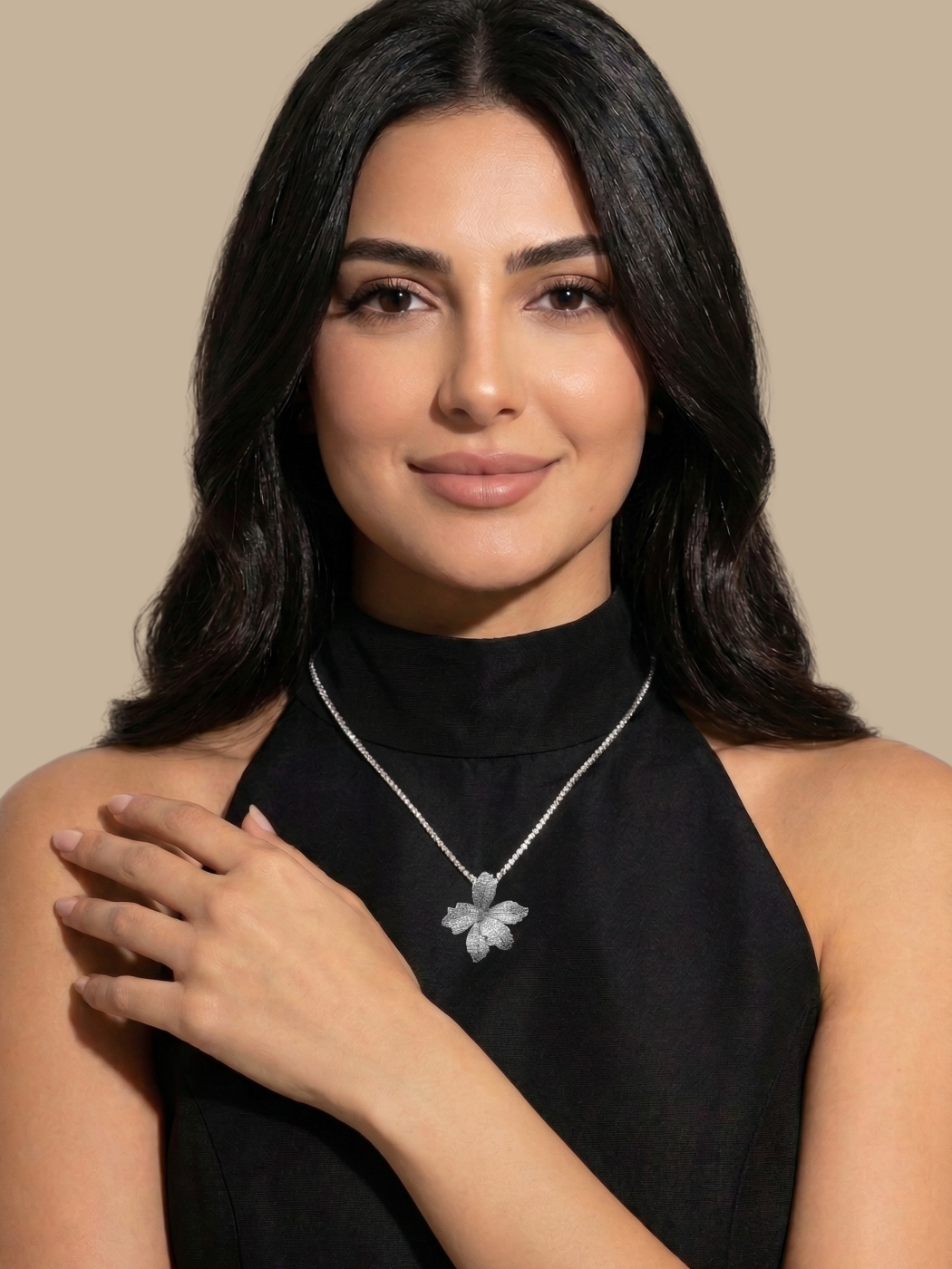 orchid bloom necklace