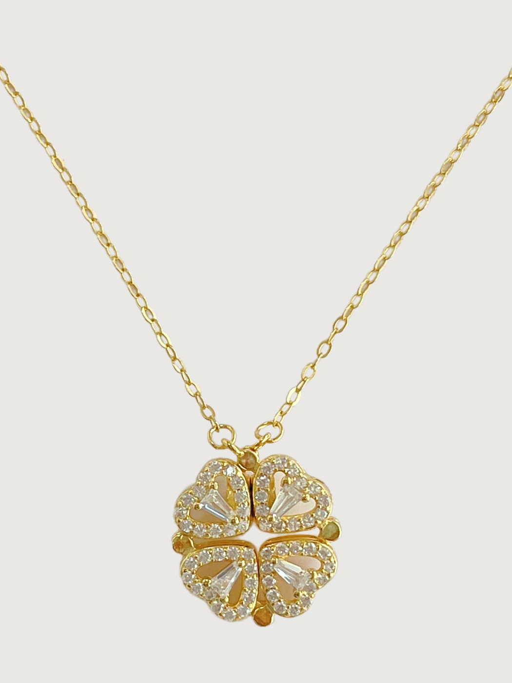 cara heart clover necklace