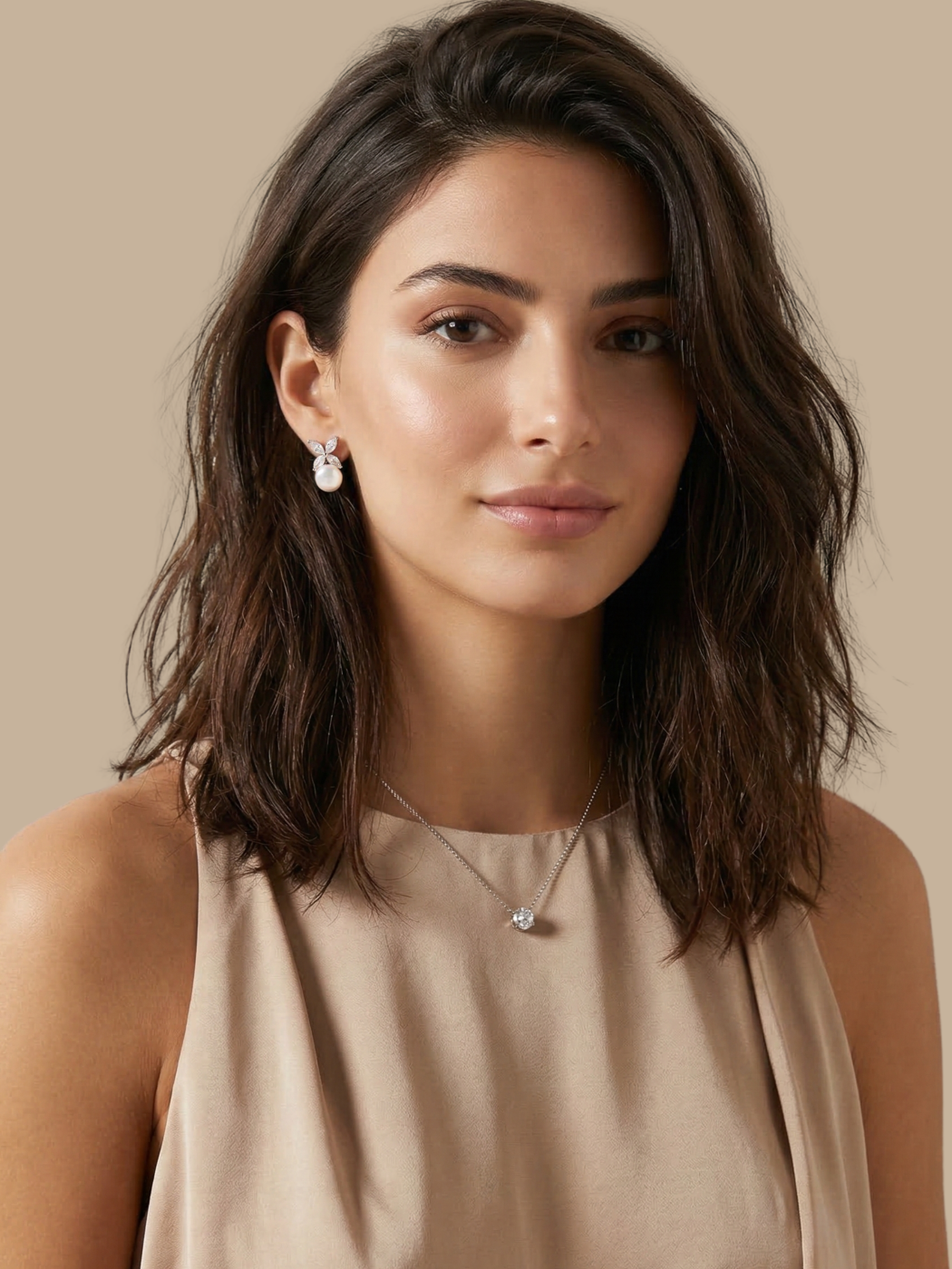 chloe pearl drop earring