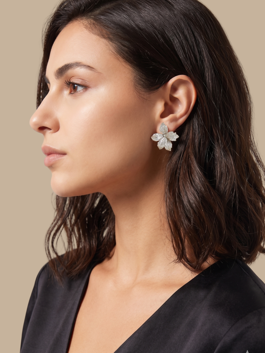orchid bloom earrings