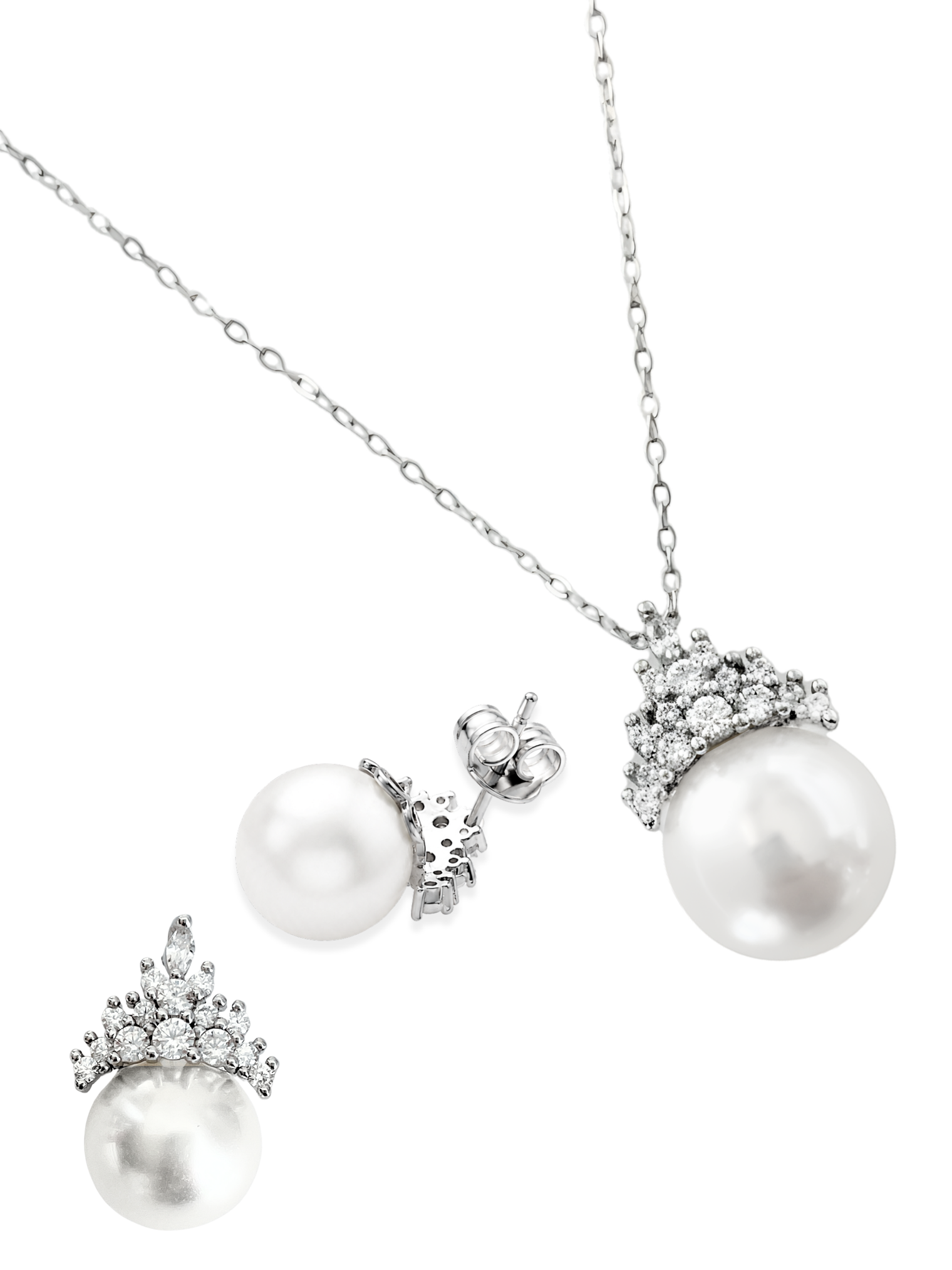 eleanor pearl drop pendant set