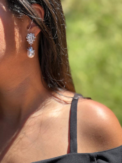 Ellara Pearl Dangle Earrings 1
