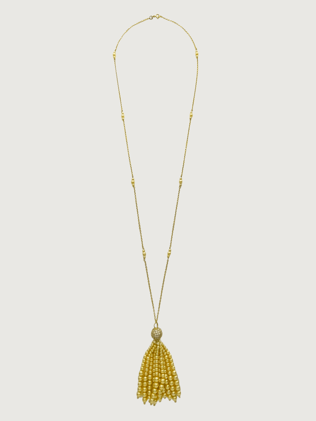 selina pearl tassel necklace
