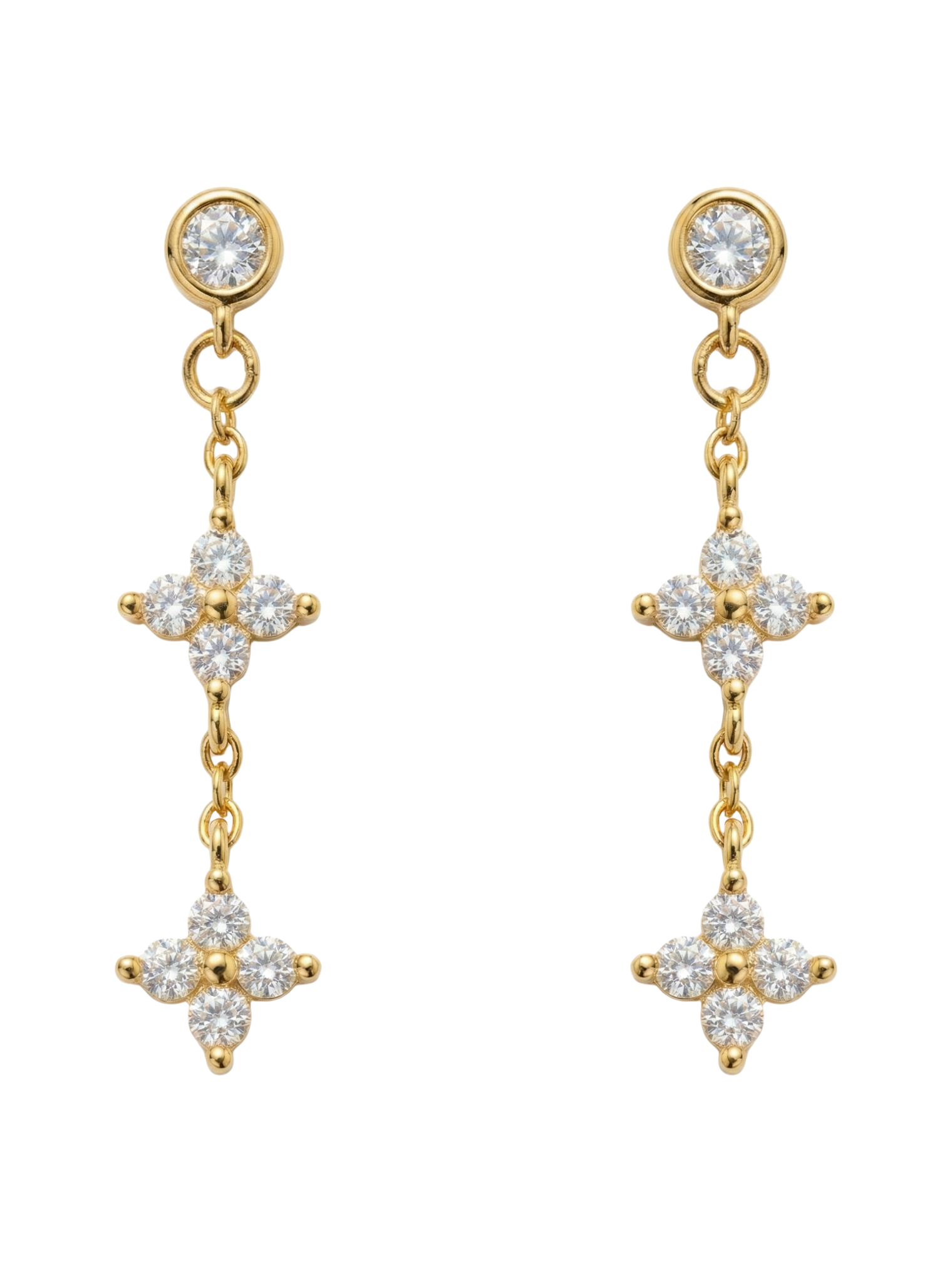Irene Star Charm Dangle Earrings