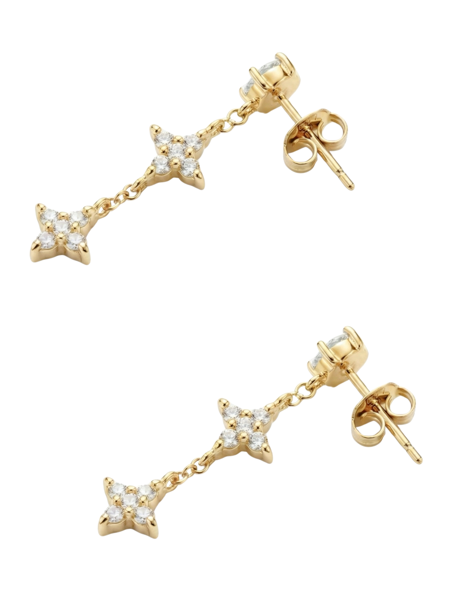 Irene Star Charm Dangle Earrings