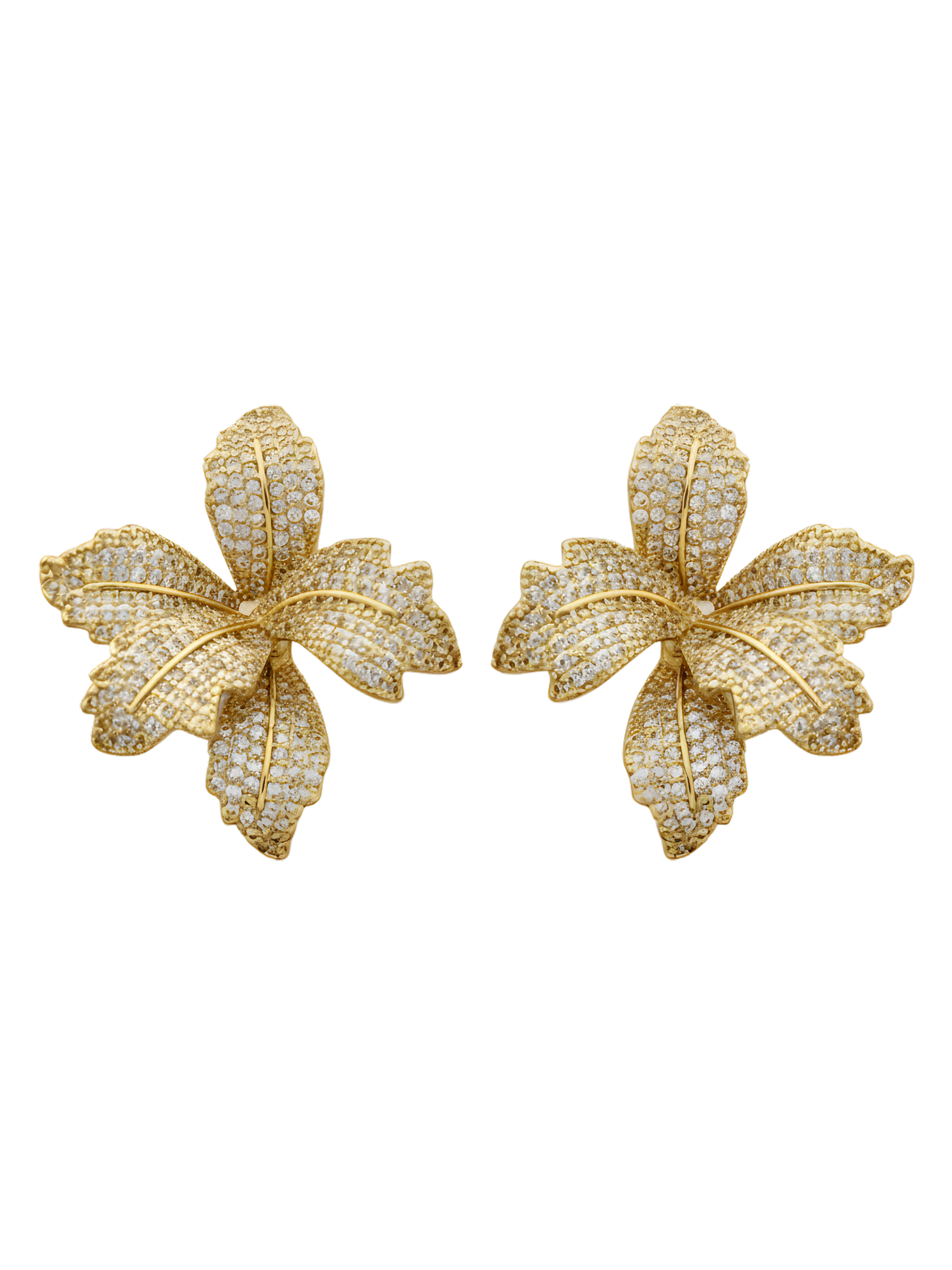 orchid bloom earrings