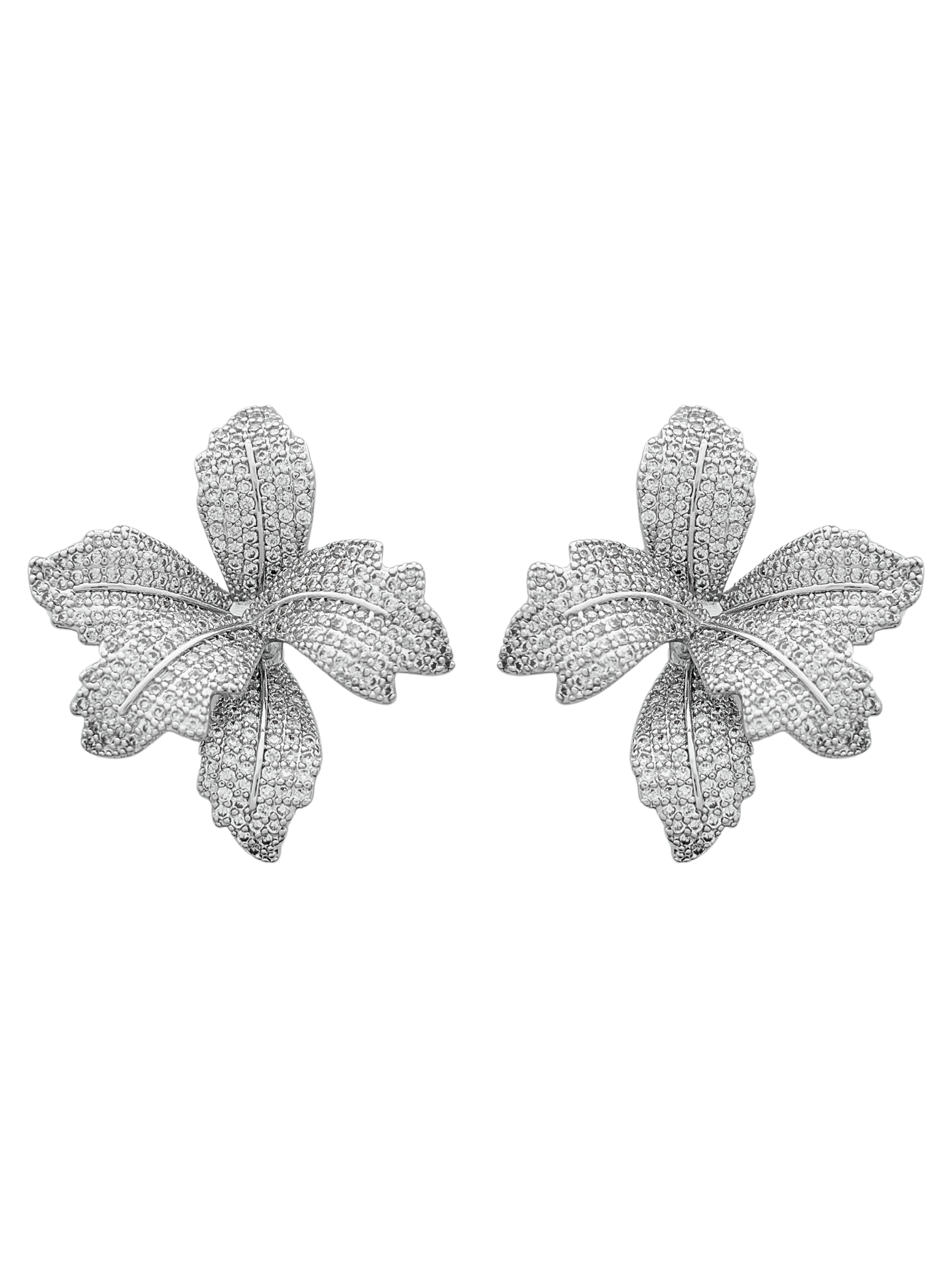 orchid bloom earrings