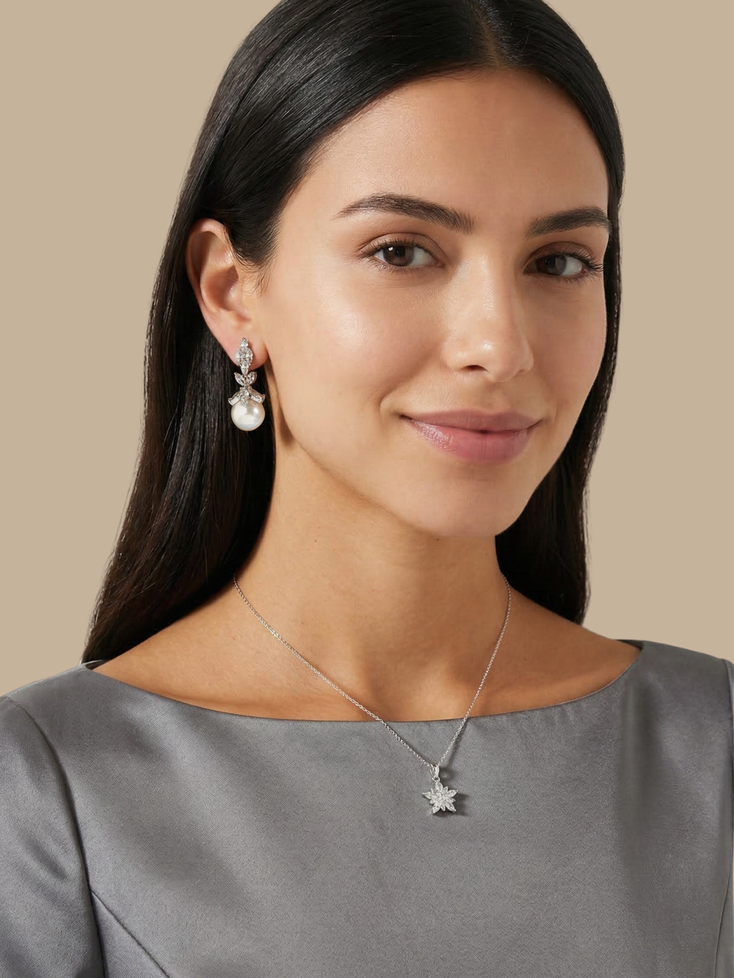 rania pearl dangle earrings