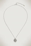 Rear View of Cara Heart Clover Versatile Pendant Necklace in Sterling Silver Adjustable Length 925 Metal 16 inches 3gms