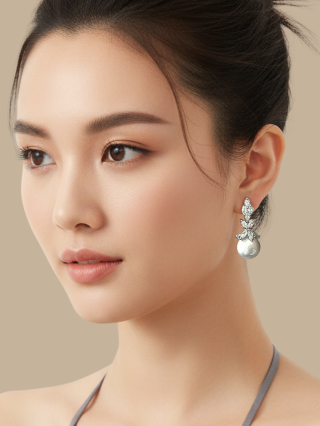 rania pearl dangle earrings