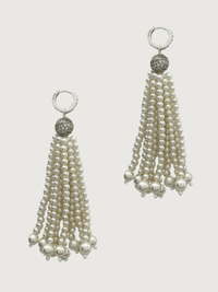 selina pearl tassel earrings