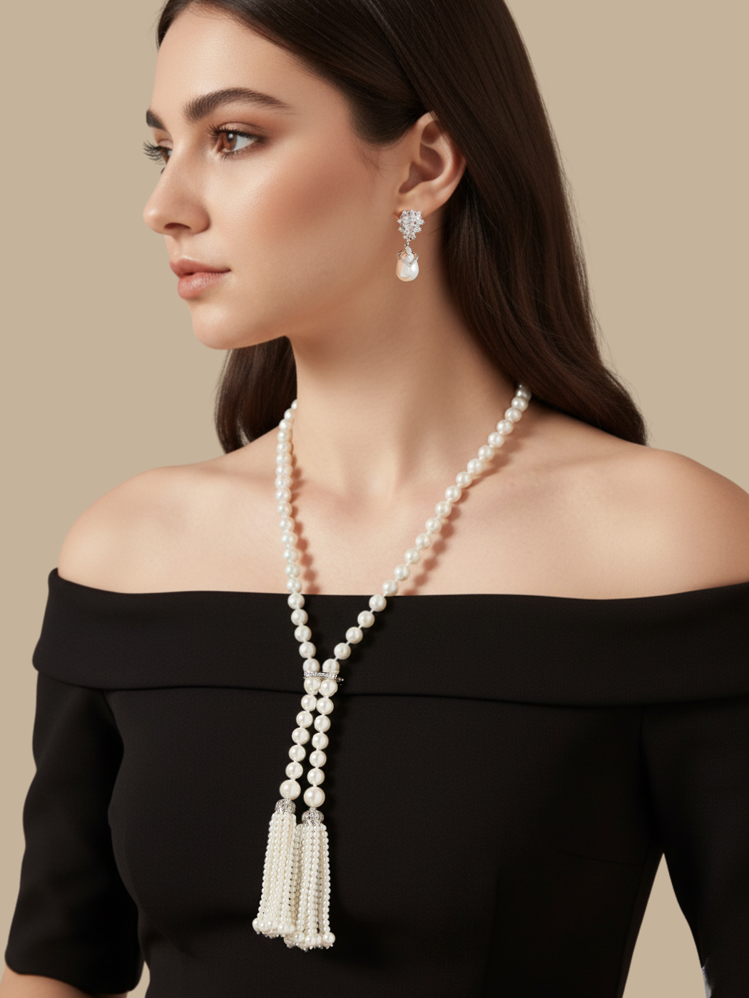 ellara pearl dangle earrings