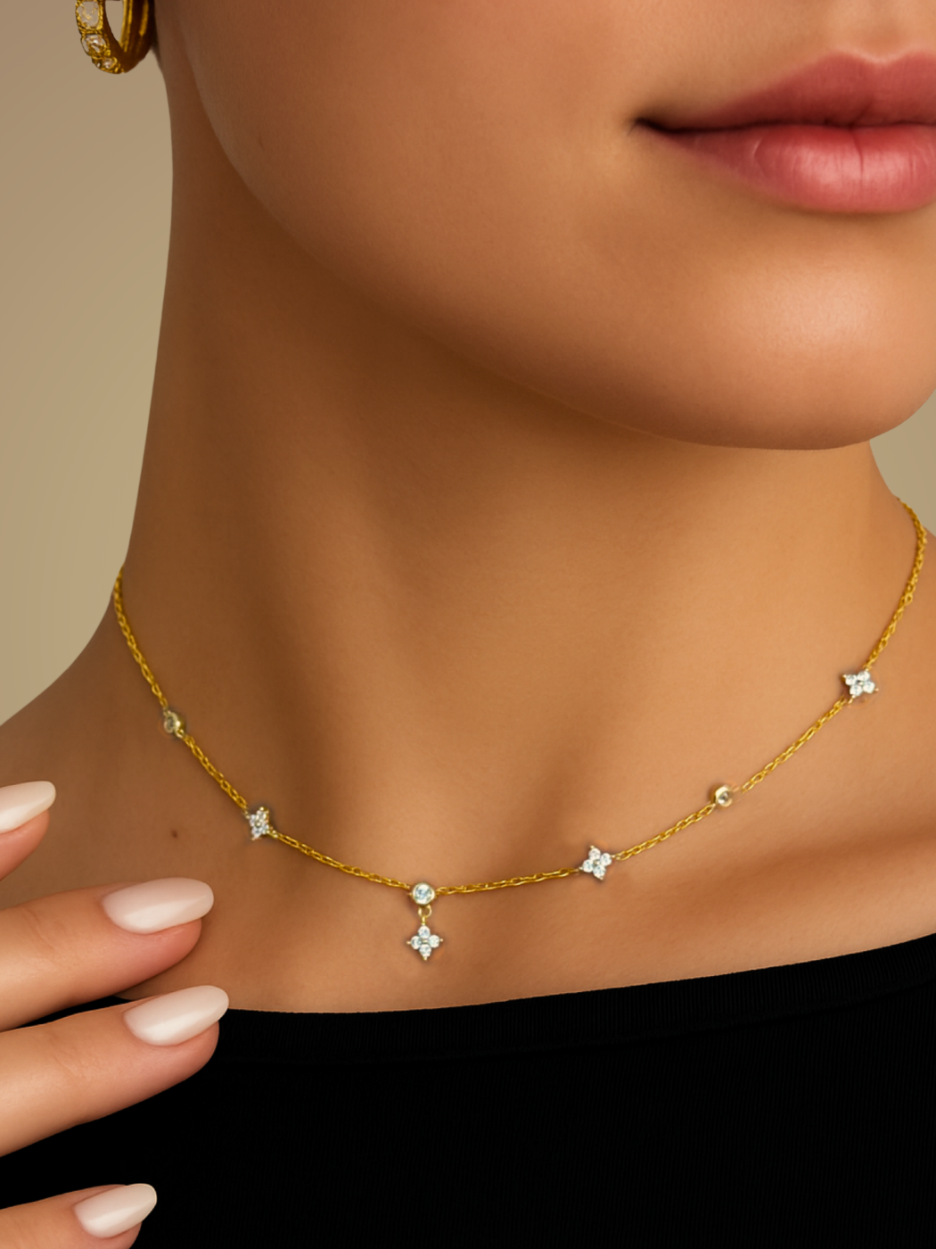 irene star charm necklace