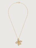 Rear View of Orchid Bloom Brooch in 18k Gold Plated Metal Comfort Fit 18K Brass 925 Sterling Silver One Size