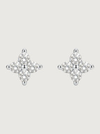 Alternate View of Irene Star Stud Earrings in 18K Gold Plated 925 Sterling Silver