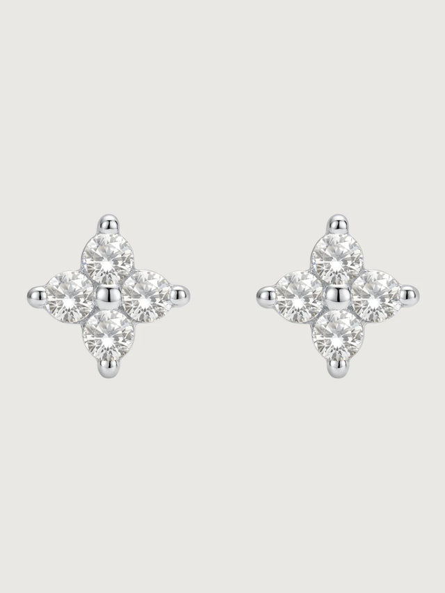 Alternate View of Irene Star Stud Earrings in 18K Gold Plated 925 Sterling Silver