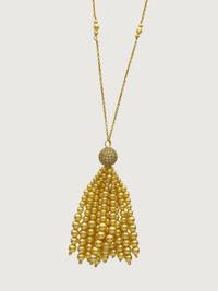 selina pearl tassel necklace