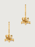 Rear View of Irene Star Stud Earrings in 18K Gold Plated Sterling Silver Jewelry for Pierced Ears 18k 925 0.6gms