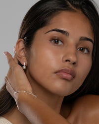 Bianca Pearl Huggie Hoop Earrings