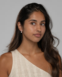 Bianca Pearl Huggie Hoop Earrings