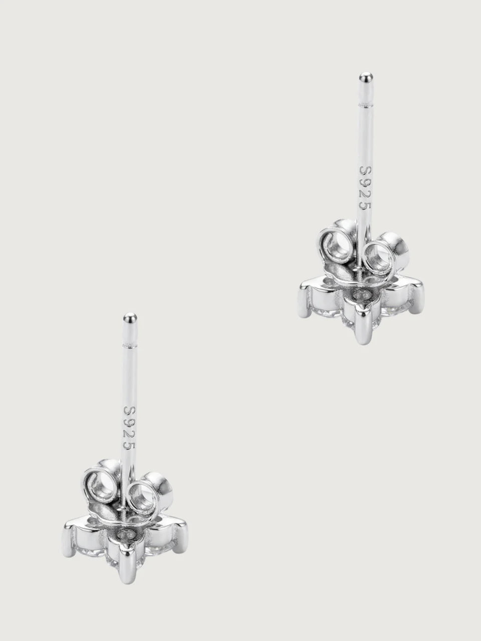 Model Wearing Irene Star Stud Earrings in 18K Gold Plated 925 Sterling Silver