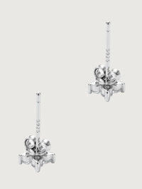 Model Wearing Irene Star Stud Earrings in 18K Gold Plated 925 Sterling Silver