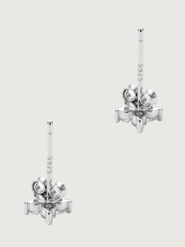 Model Wearing Irene Star Stud Earrings in 18K Gold Plated 925 Sterling Silver
