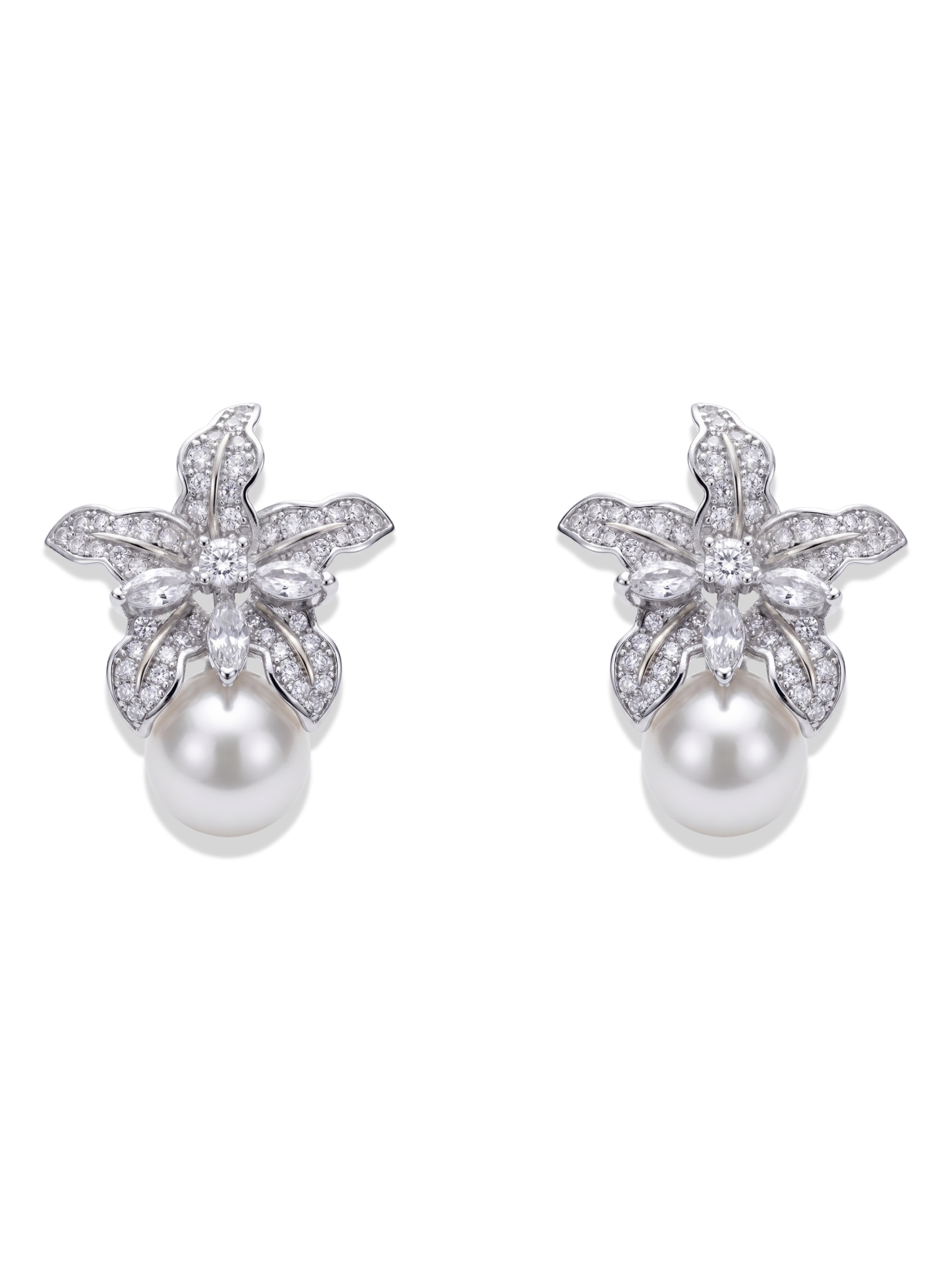 cattleya pearl earrings