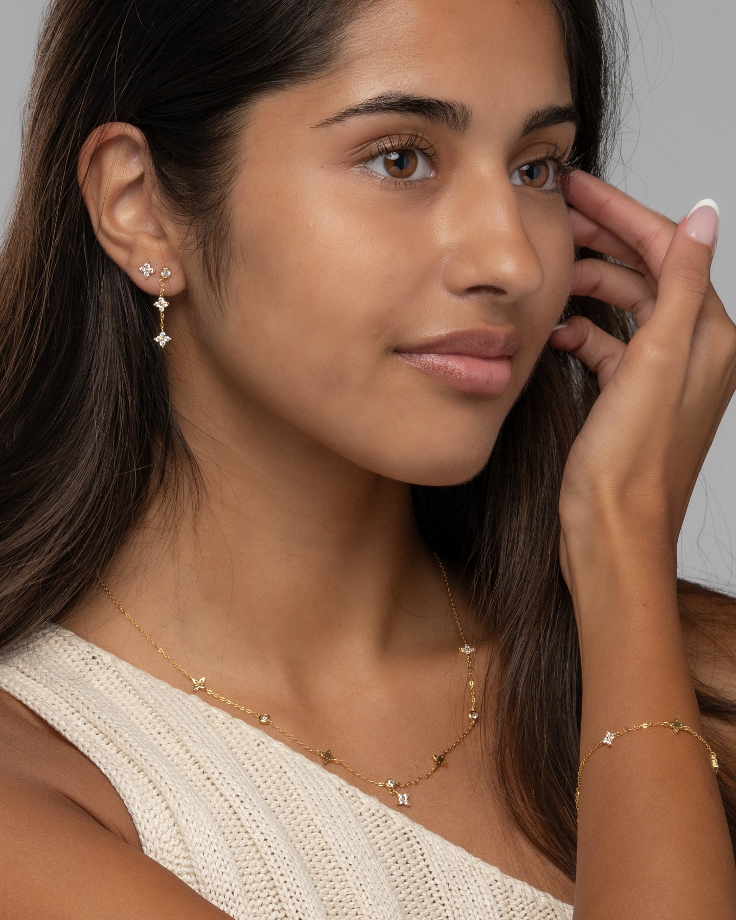 Irene Star Charm Dangle Earrings