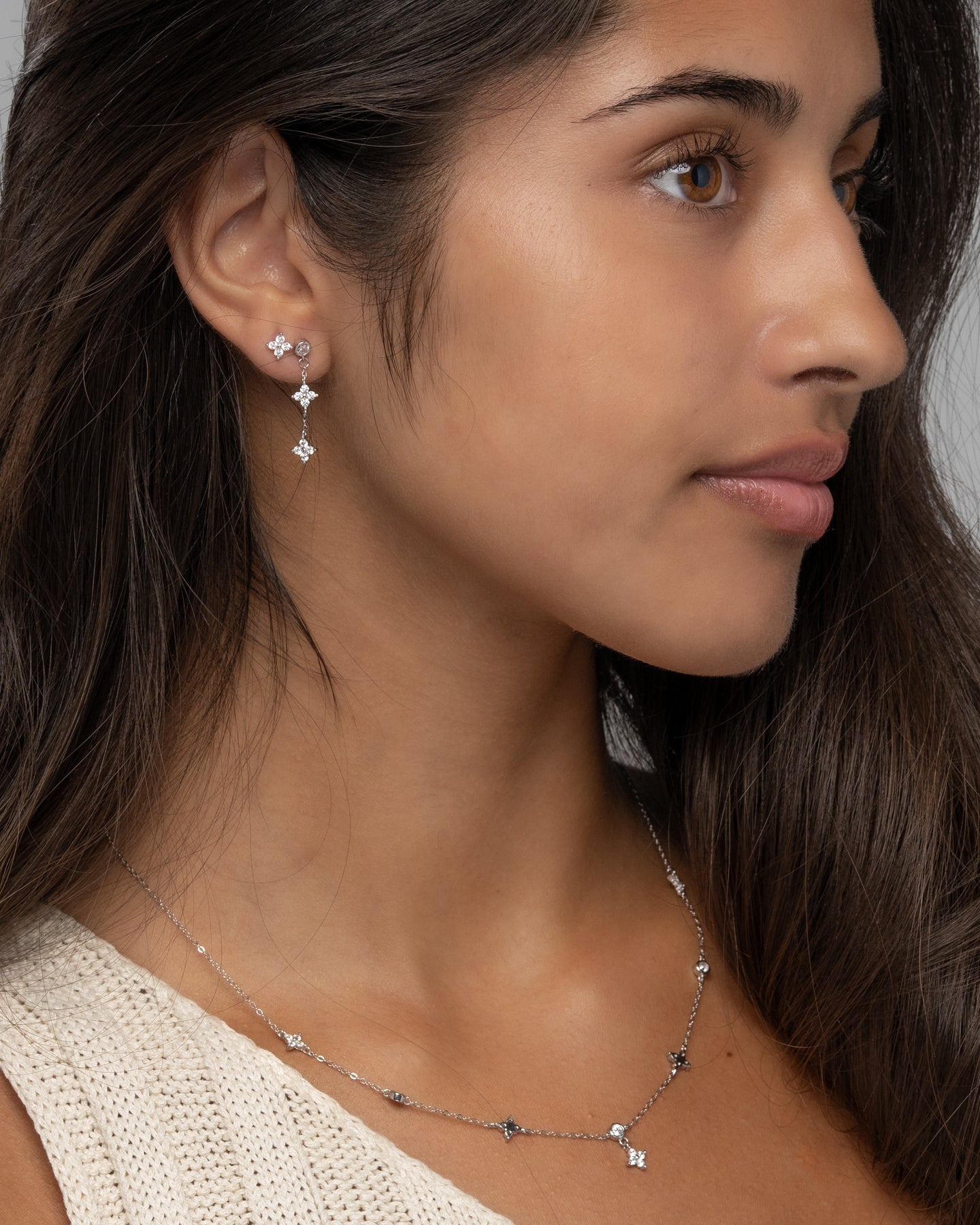 Irene Star Charm Dangle Earrings