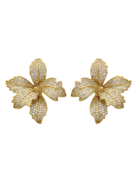 orchid bloom earrings