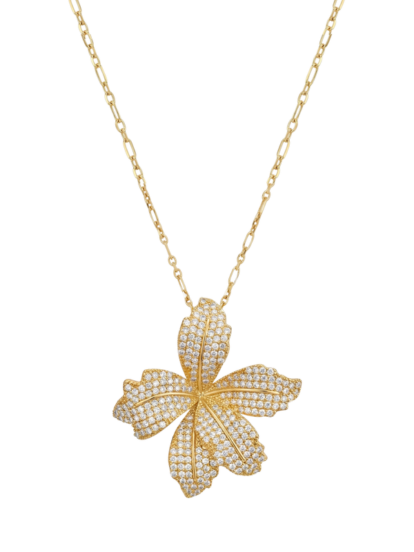 orchid bloom necklace