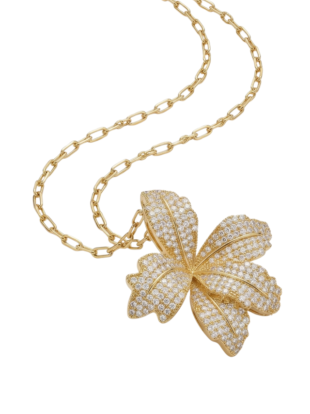 orchid bloom necklace