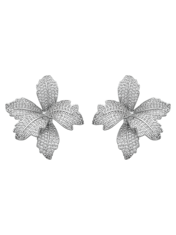 orchid bloom earrings