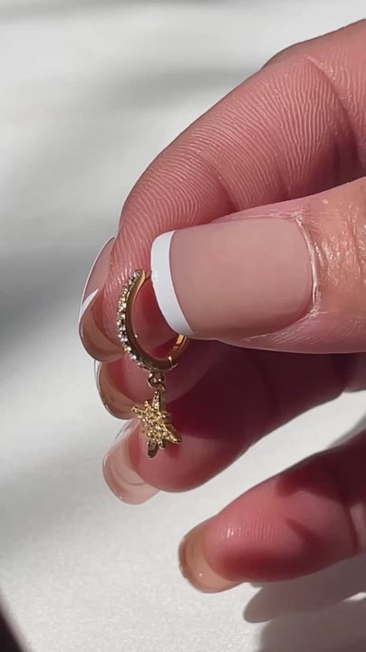 Stella Crescent & Star Earrings