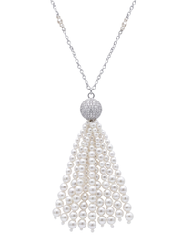Selina Pearl Tassel Necklace