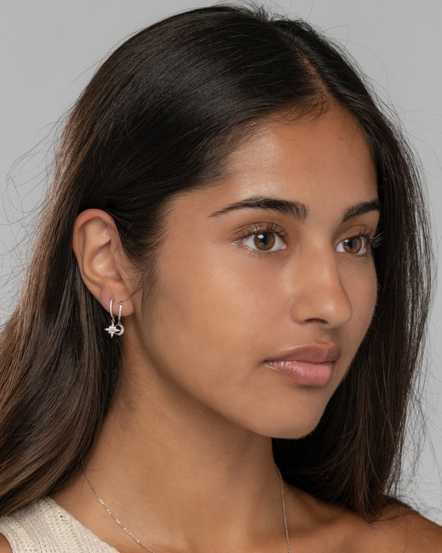 Stella Crescent & Star Earrings