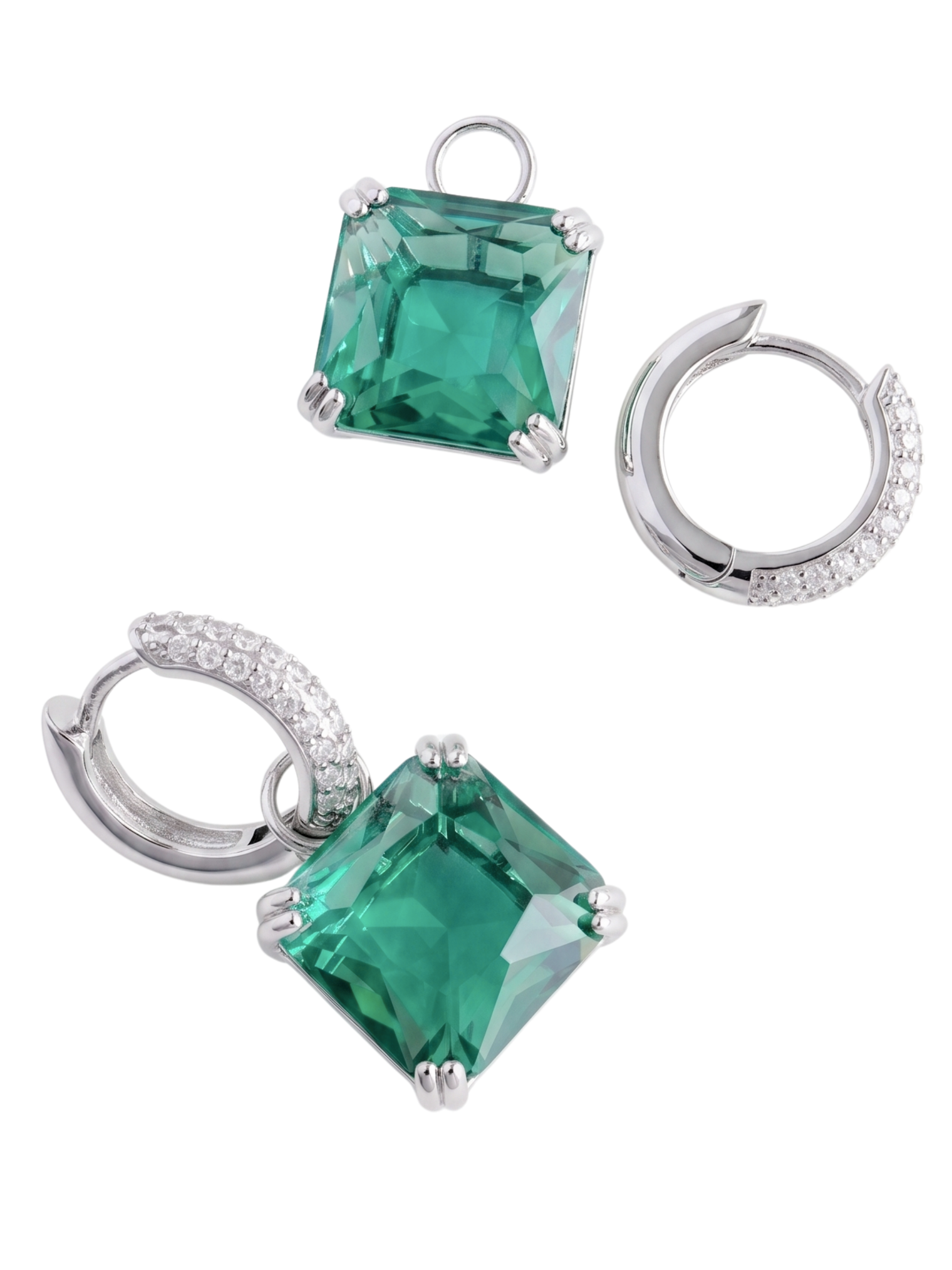 Valery Drop Huggie Hoop Earrings