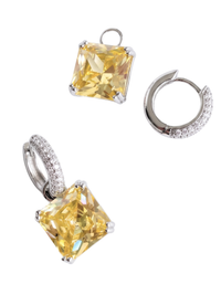 Valery Drop Huggie Hoop Earrings
