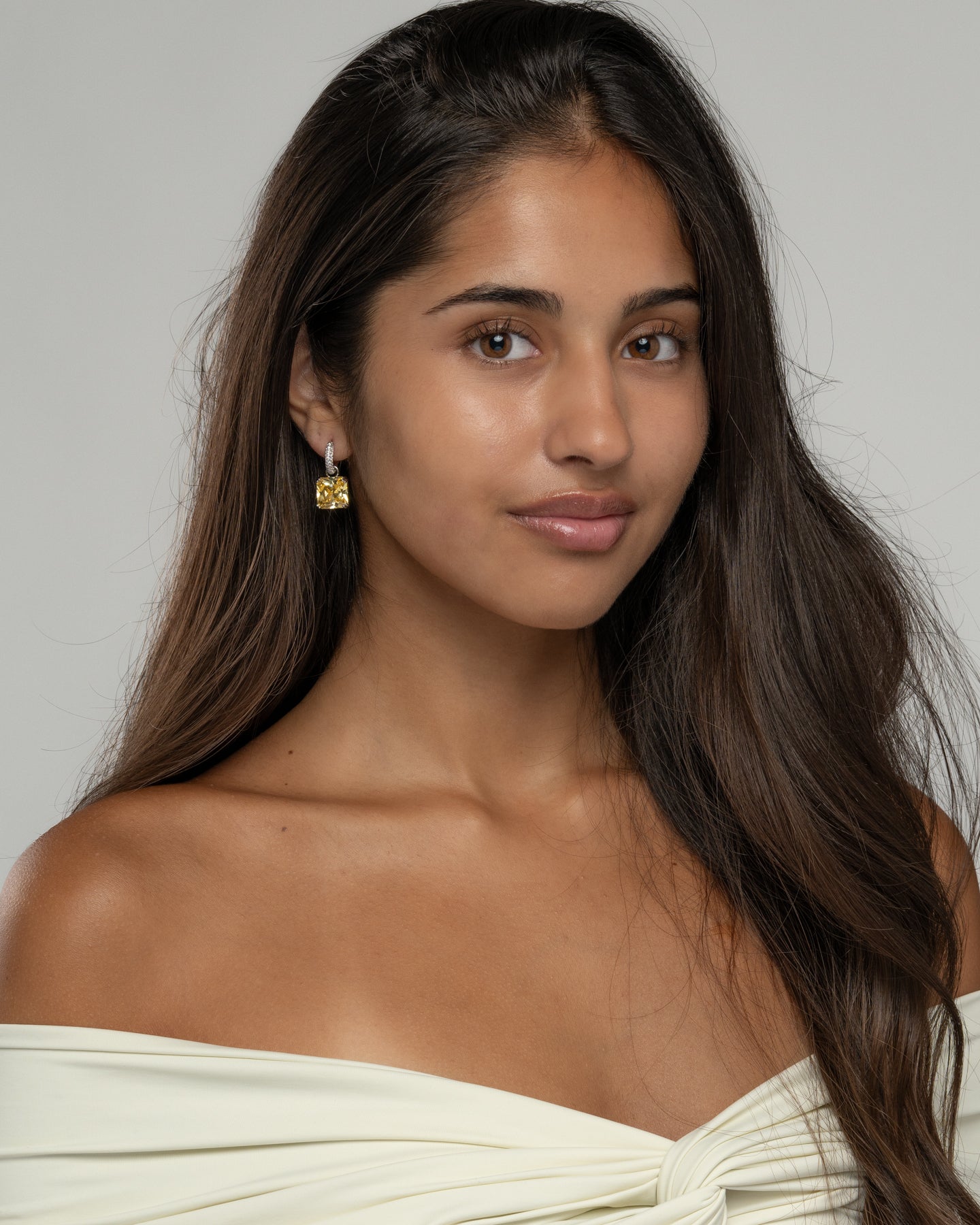 Valery Drop Huggie Hoop Earrings