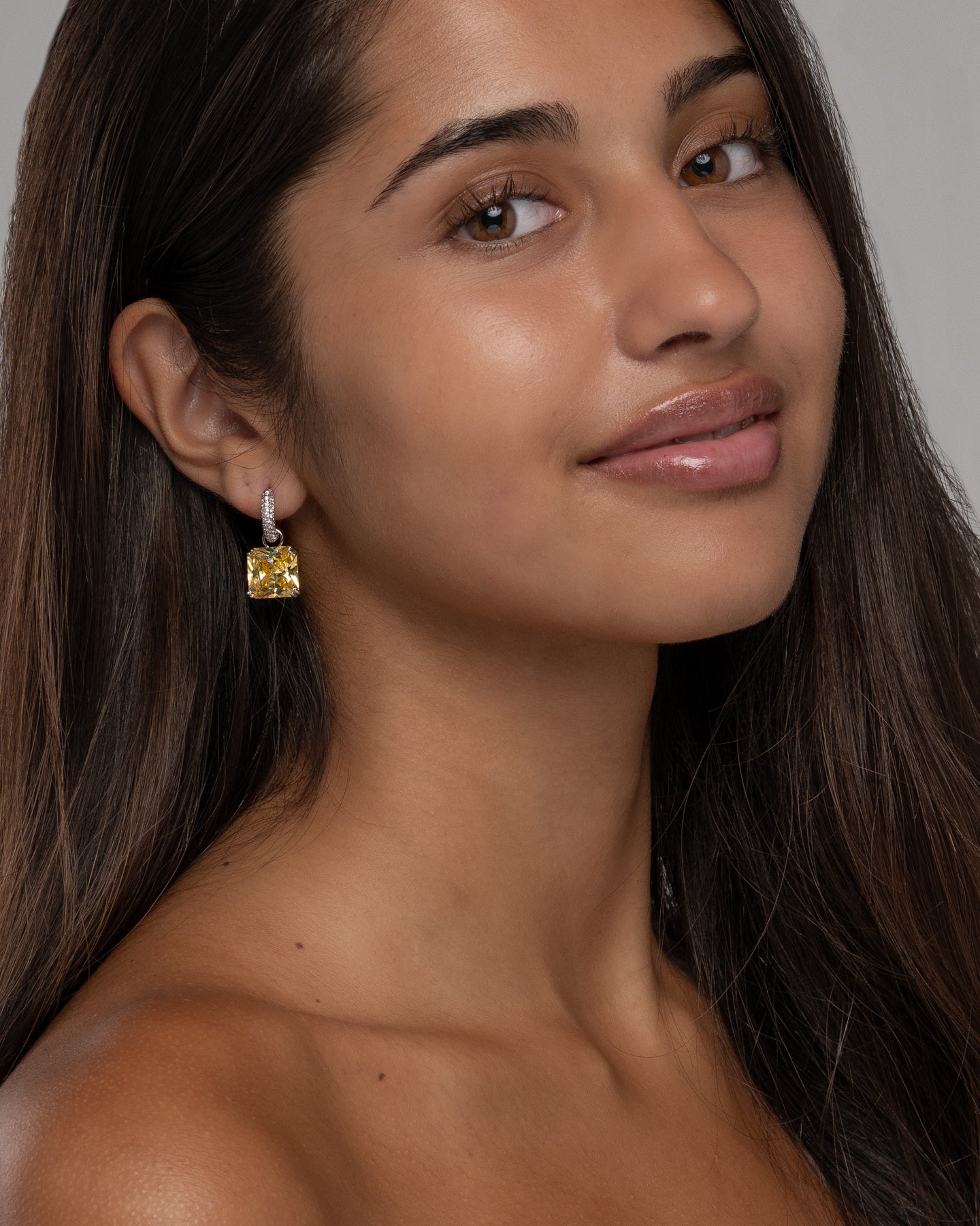 Valery Drop Huggie Hoop Earrings